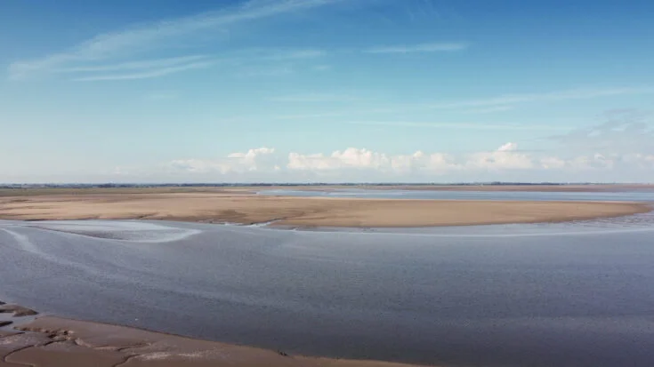 Cockerham Sands Costal Aerial View
