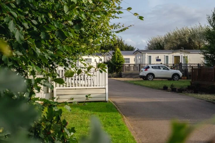 Lodge exterior at Silverhill Holiday Park near Kings Lynn