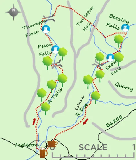 Ingleton Waterfall Trail near Docker Lodge Park Kirkby Lonsdale