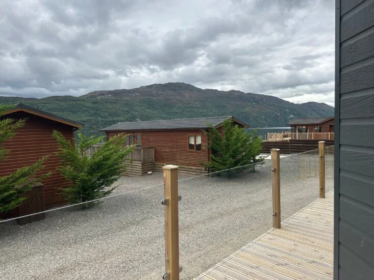 Lodges for hire on Loch Ness